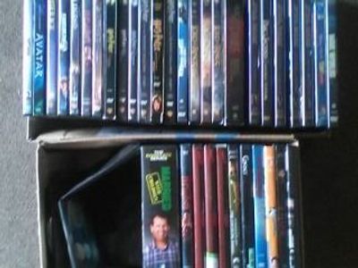 70 as-new movie DVD's mostly action sci-fi c. 1975-2010, avg $2.50 each--BUNDLED ONLY