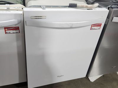 Whirlpool White Built-in Dishwasher with Top Rack, Used Good Condition