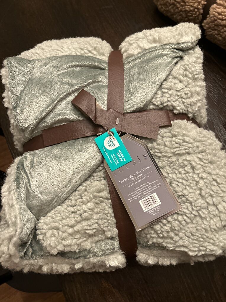 2 **Brand New Thesis Faux Fur Throws