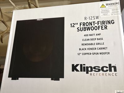 3 Klipsch 12” home theater subwoofer and amp