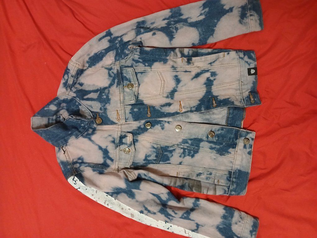 kids encrypted jean jacket