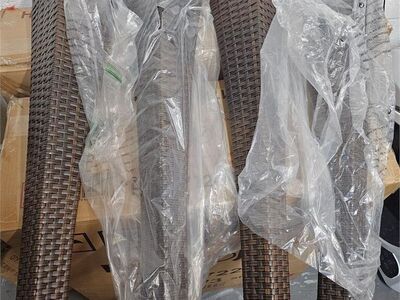 Wicker Rattan Patio Table Legs, Brown