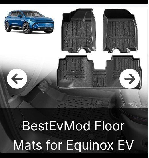 BestEVMod All-Weather Floor Mats set for Chevy Equinox EV 24-26 Black TPE Liner Set (NEW)