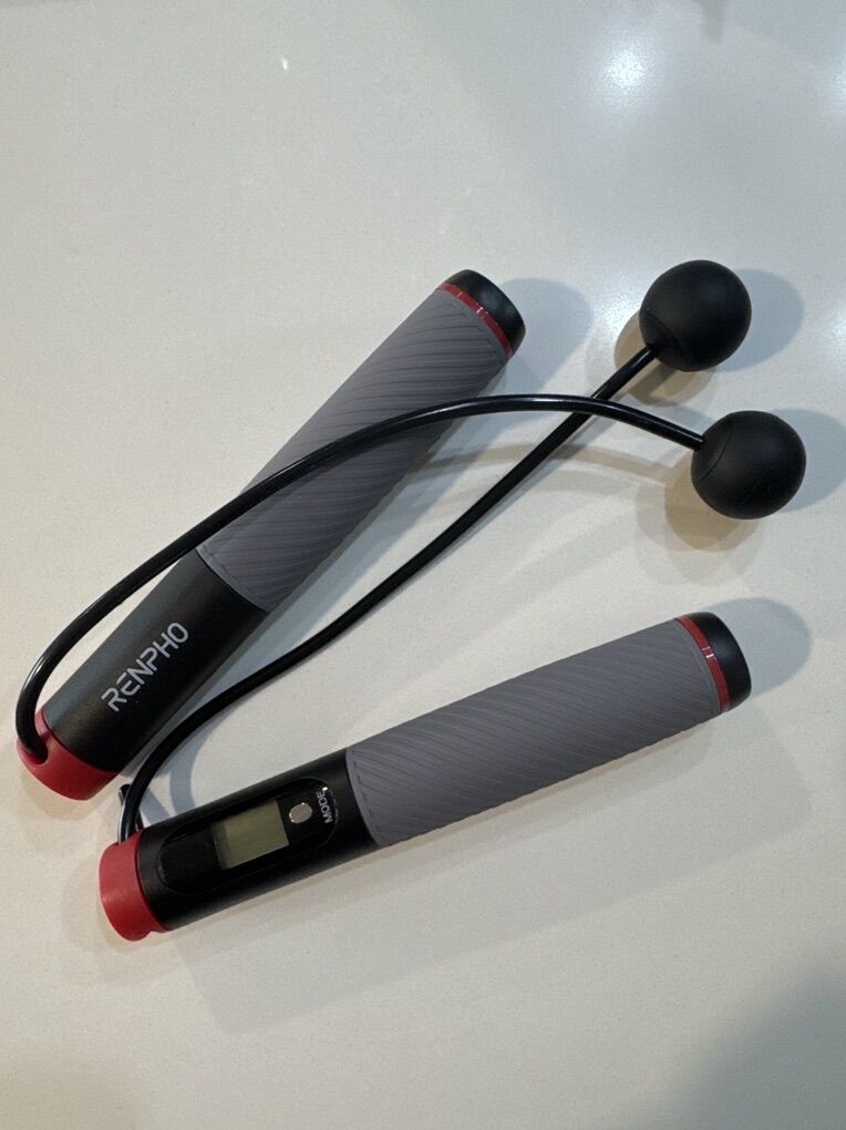 Cordless Jump Rope, Weighted Jump Rope w/ Counter