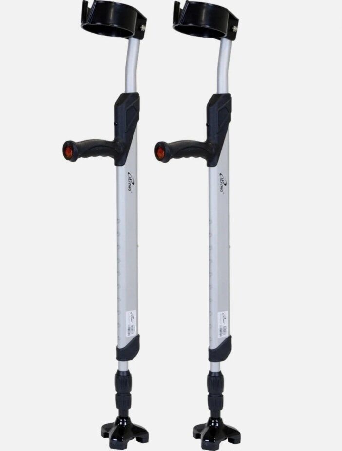 iLiving Forearm Crutches for Adults, Silver
