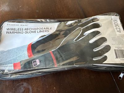 Brand new, Sharper Image Wireless Rechargeable Warming Glove Liners, size small/medium