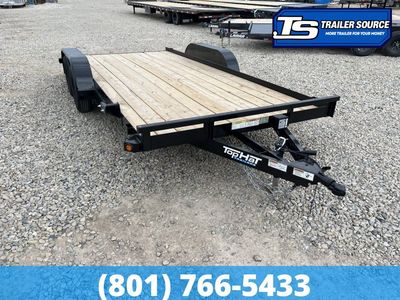 7x16 Top Hat BCH Flatbed Car Hauler Trailer - 7K GVWR