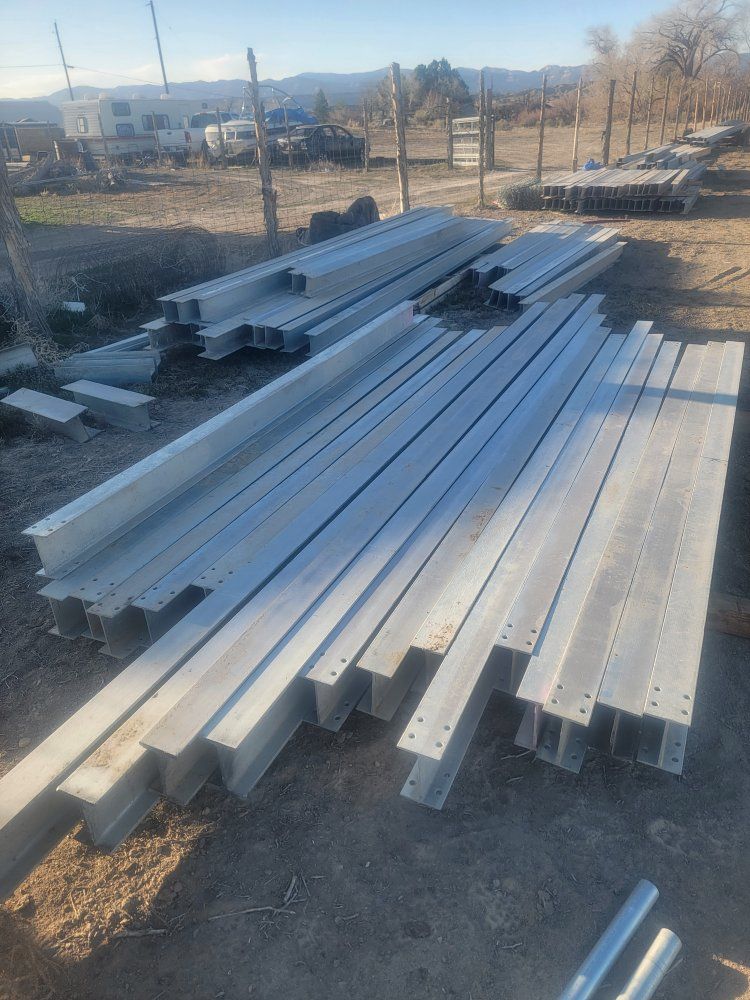 Metal Beams, Assorted Sizes, Steel I-Beams for Construction/Fencing