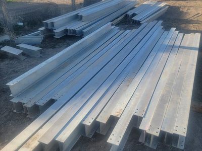 Metal Beams, Assorted Sizes, Steel I-Beams for Construction/Fencing