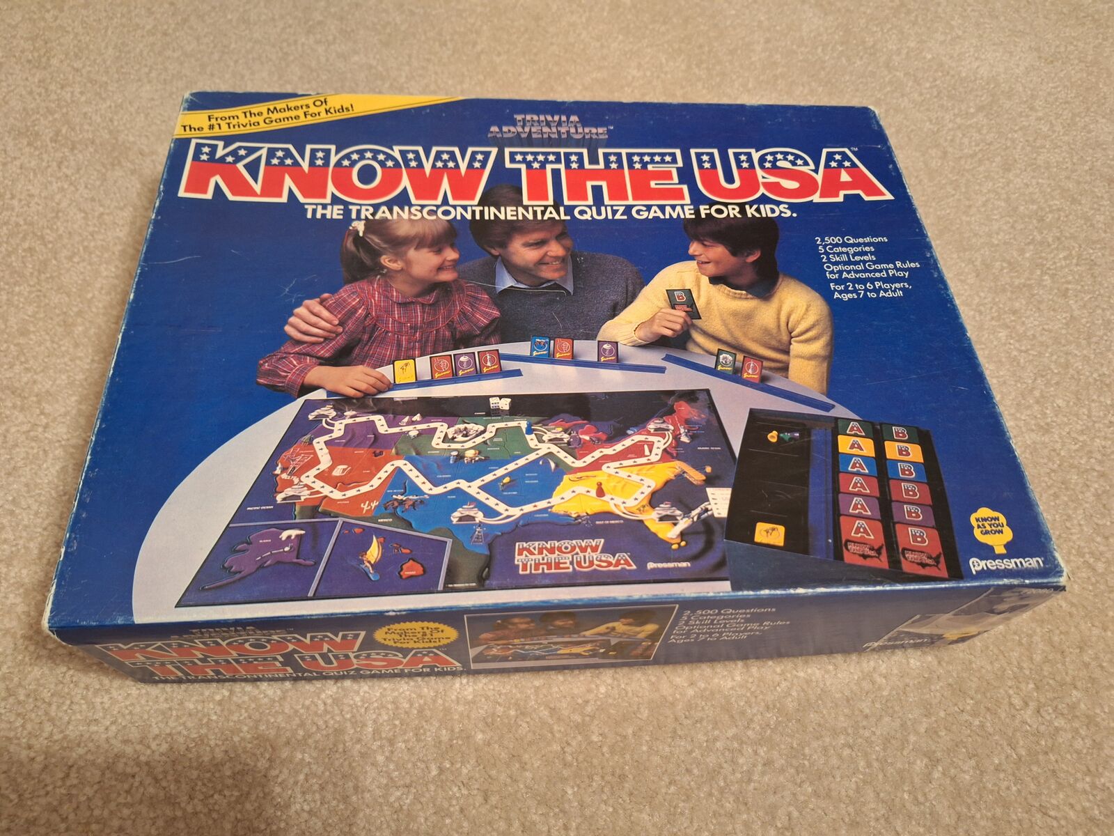 Vintage Know The USA Board Game