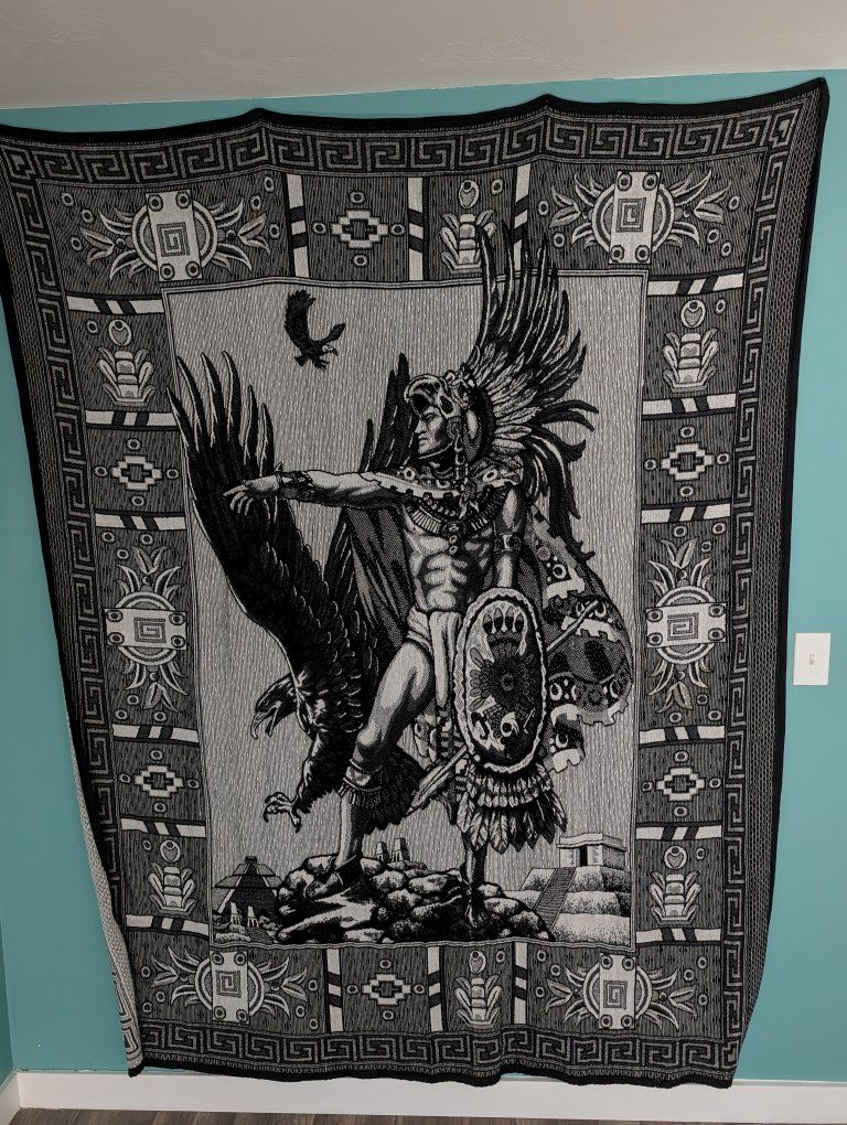 Mayan Made Mayan Warrior 5 x 8 Blanket