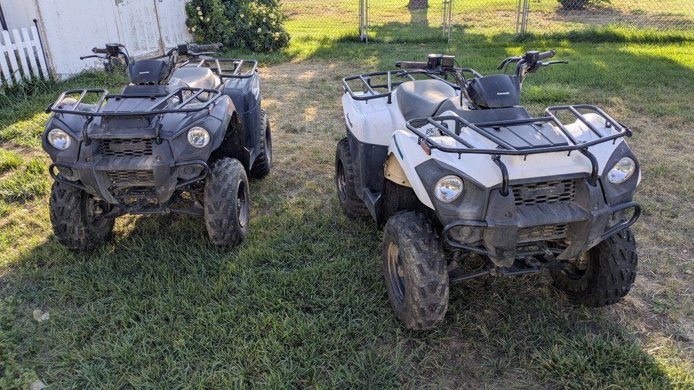 2023 Kawasaki Brute Force 300 ATVs - White & Black Pair