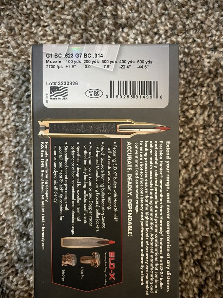 Hornady ELD-X 6.5 Creedmor Ammo