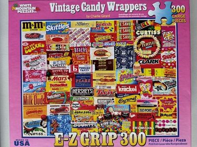 300 Large Piece Jigsaw Puzzle VINTAGE CANDY WRAPPERS by White Mountain