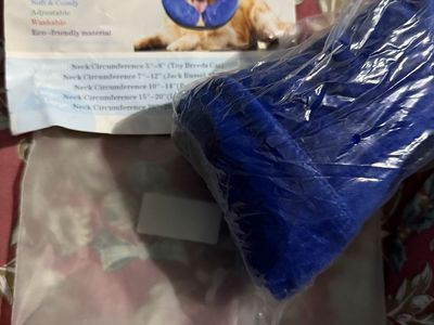 VST Inflatable Recovery Cone Collar for Dogs and Cats - Blue