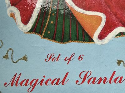 Set of 6 Magical Santa Christmas Ornaments in Original Decorative Box