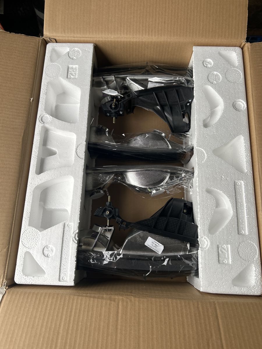 Chevy Headlight Assembly Smoke Lens Yellow Corner Lights - New in Box