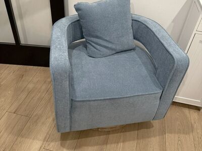 Modern Pale Blue swivel accent chair