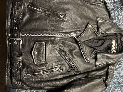 Women’s leather motorcycle jacket