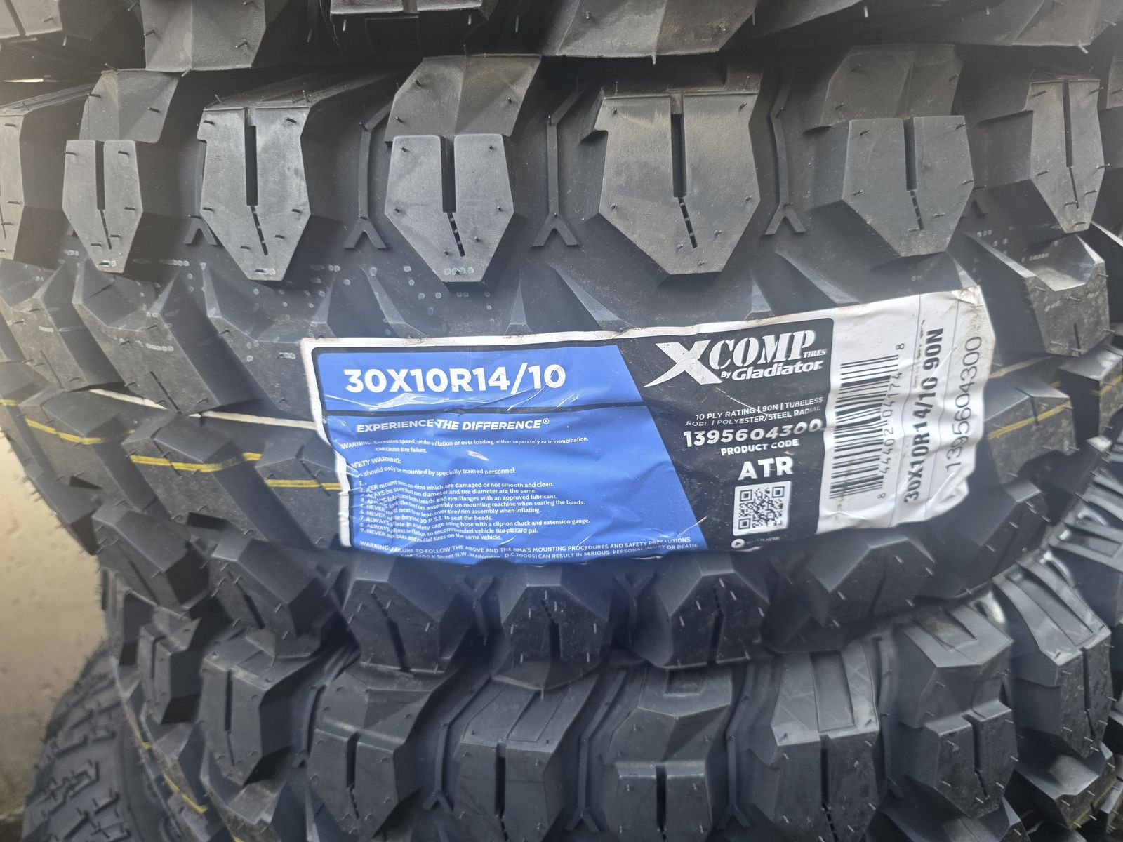 X Comp Gladiator 30 10 14 ATV UTV Tire Set of 4 Offroad 1395604300