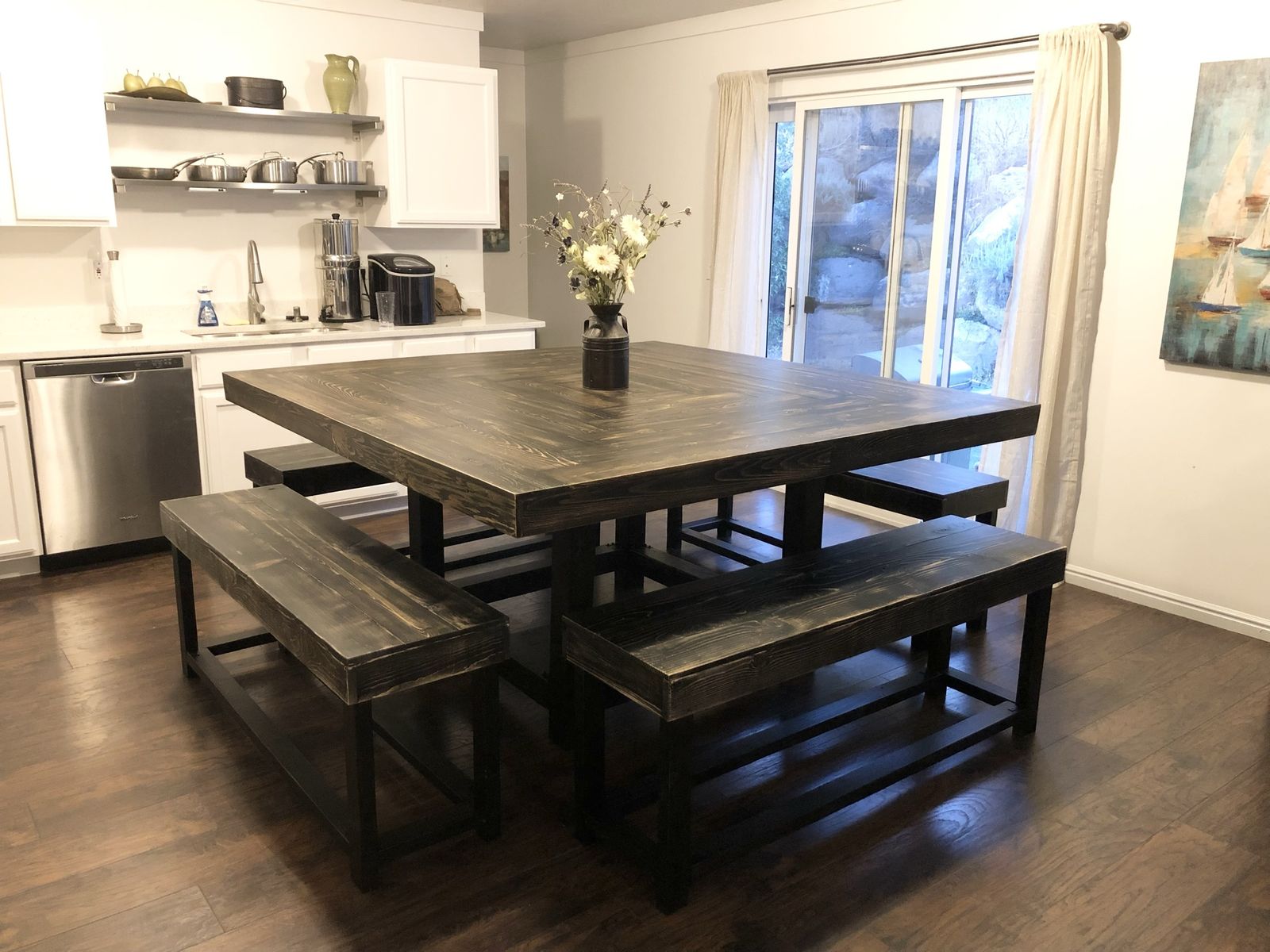 Farmhouse Solid Wood Kitchen Island Table