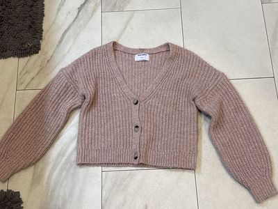 Old Navy Size 10–12 Dusty Pink Chunky Cardigan