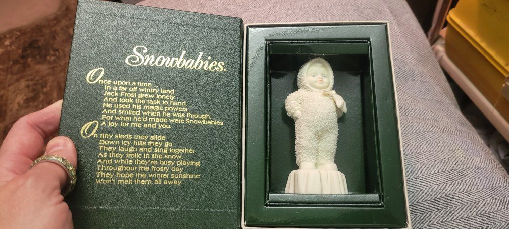 Dept 56 Snowbabies Figurine Best Little Star & Moondreams Bisque Ornament Set