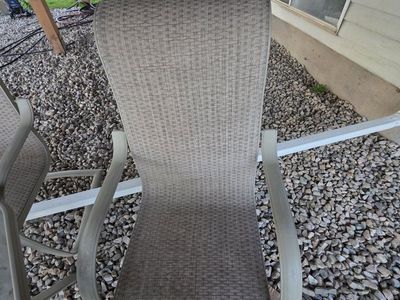 Outdoor Patio Dining Set with 6 Chairs & Glass Top Table -