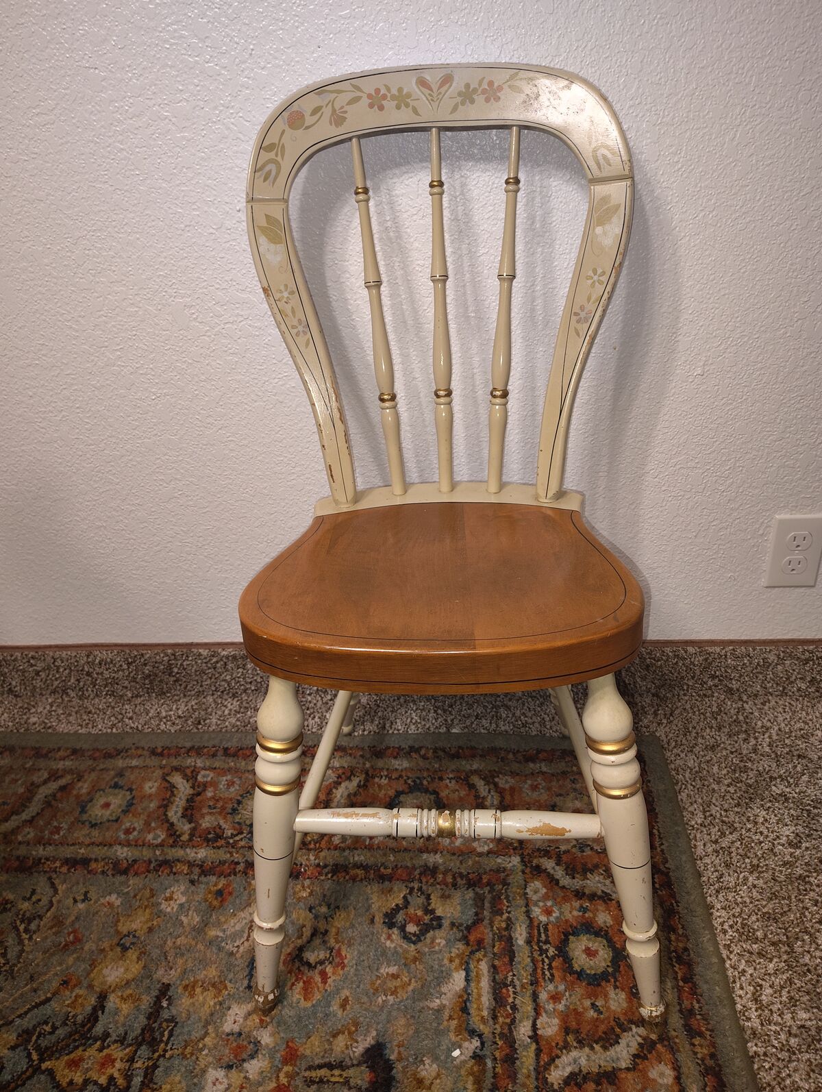 Vintage hardwood Ethan Allen chair