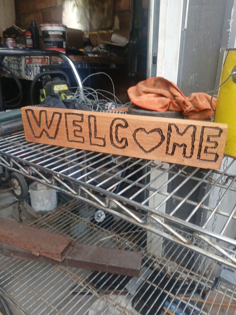 welcome home sign