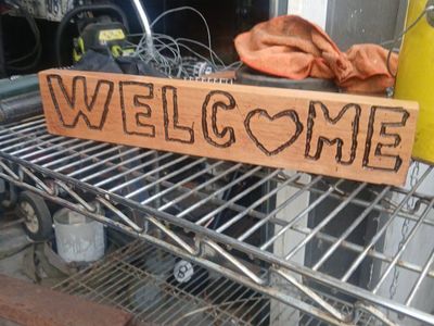 welcome home sign