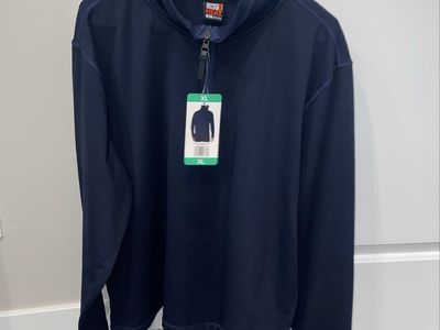 32 Degrees Heat Men's Tech 1/4 zip Pullover, Stormy/Night Size XL