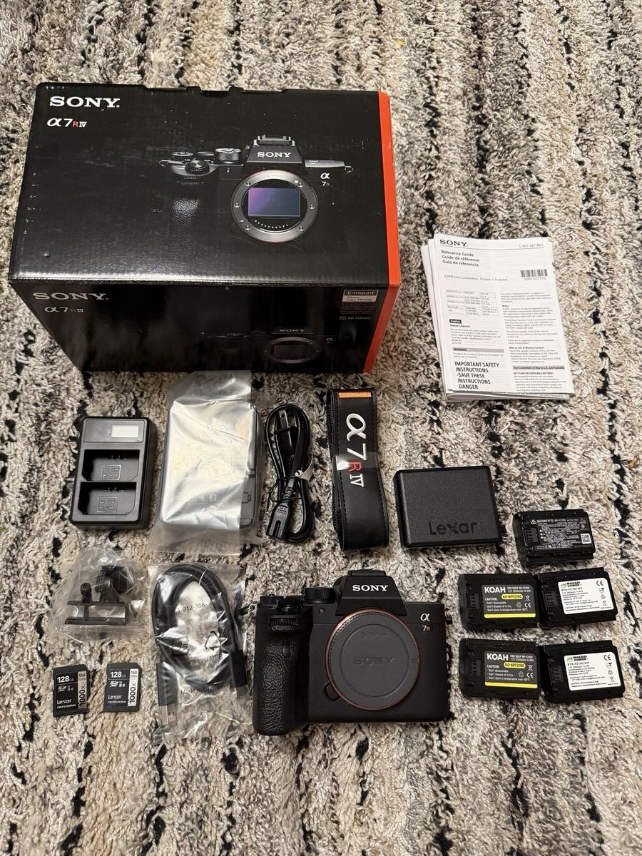 Sony A7R IV 35mm Full-Frame Camera with 61.0 Megapixels - *Includes Additional Accessories* Shutter Count: 569