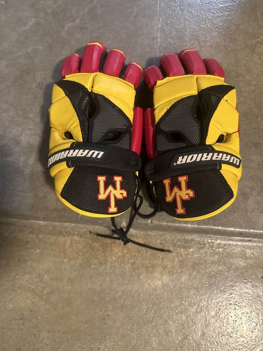 Warrior Lacrosse Gloves - Yellow and Red