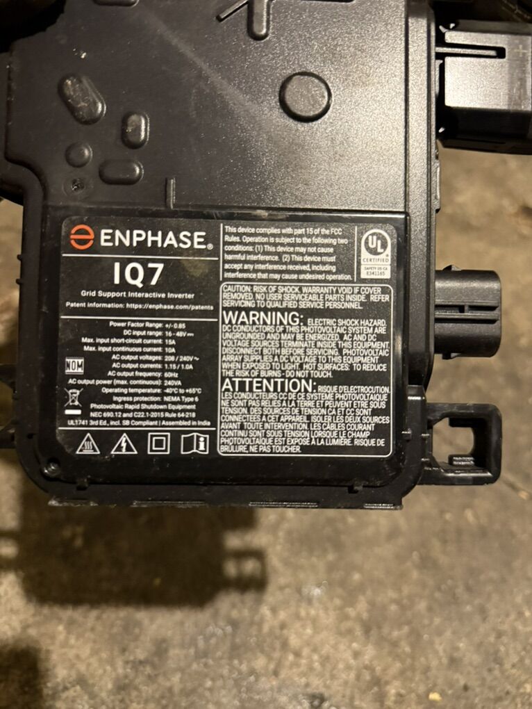 19 Enphase IQ7 Solar Microinverters