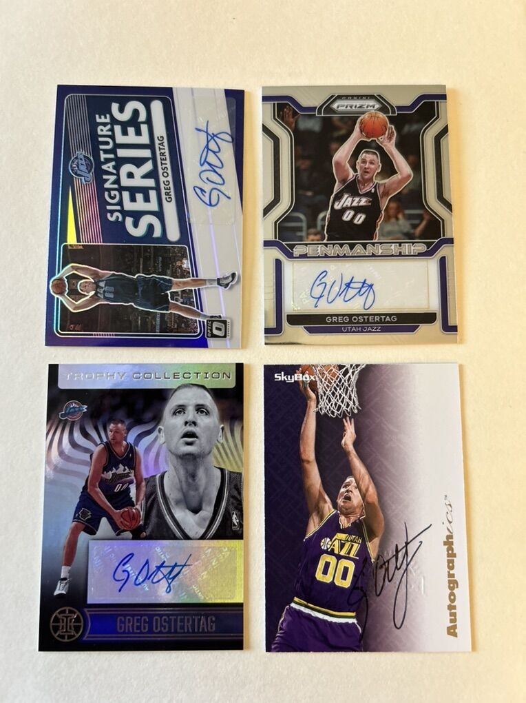 UTAH JAZZ Autograph Hand Signed NBA Card Lot Autp
