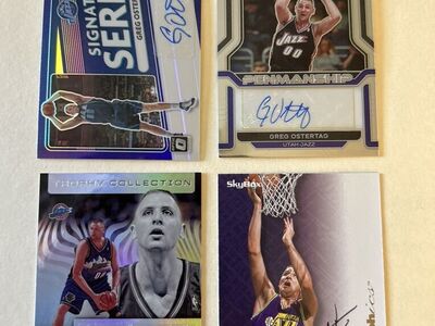 UTAH JAZZ Autograph Hand Signed NBA Card Lot Autp