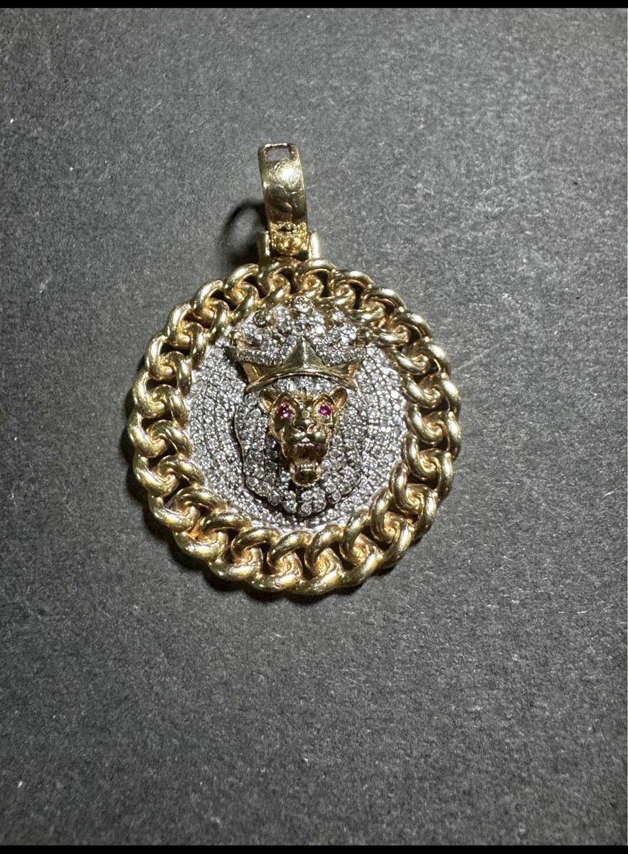 Natural Diamond And Ruby Pendent