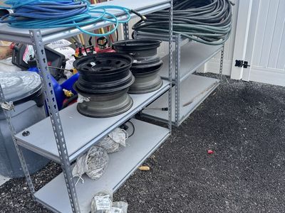 Heavy-Duty Metal Storage Shelving Unit - 4-Tier Adjustable Garage/Workshop Rack