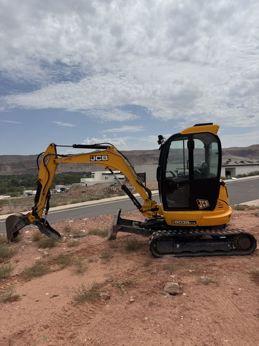 JCB 8035 ZTS Mini Excavator with Enclosed Cab and Blade