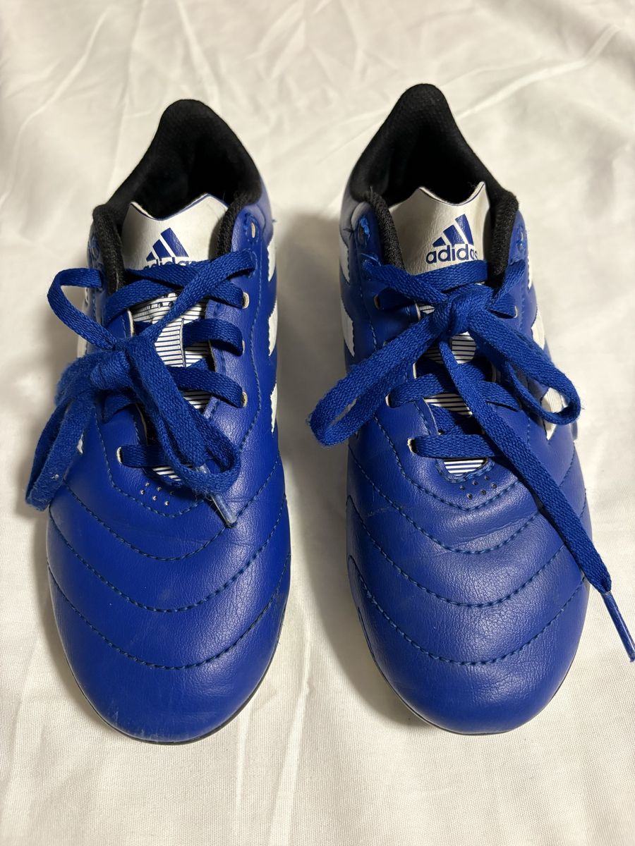Adidas Blue Soccer Cleats Youth Size 3- Good Condition for Young Athletes