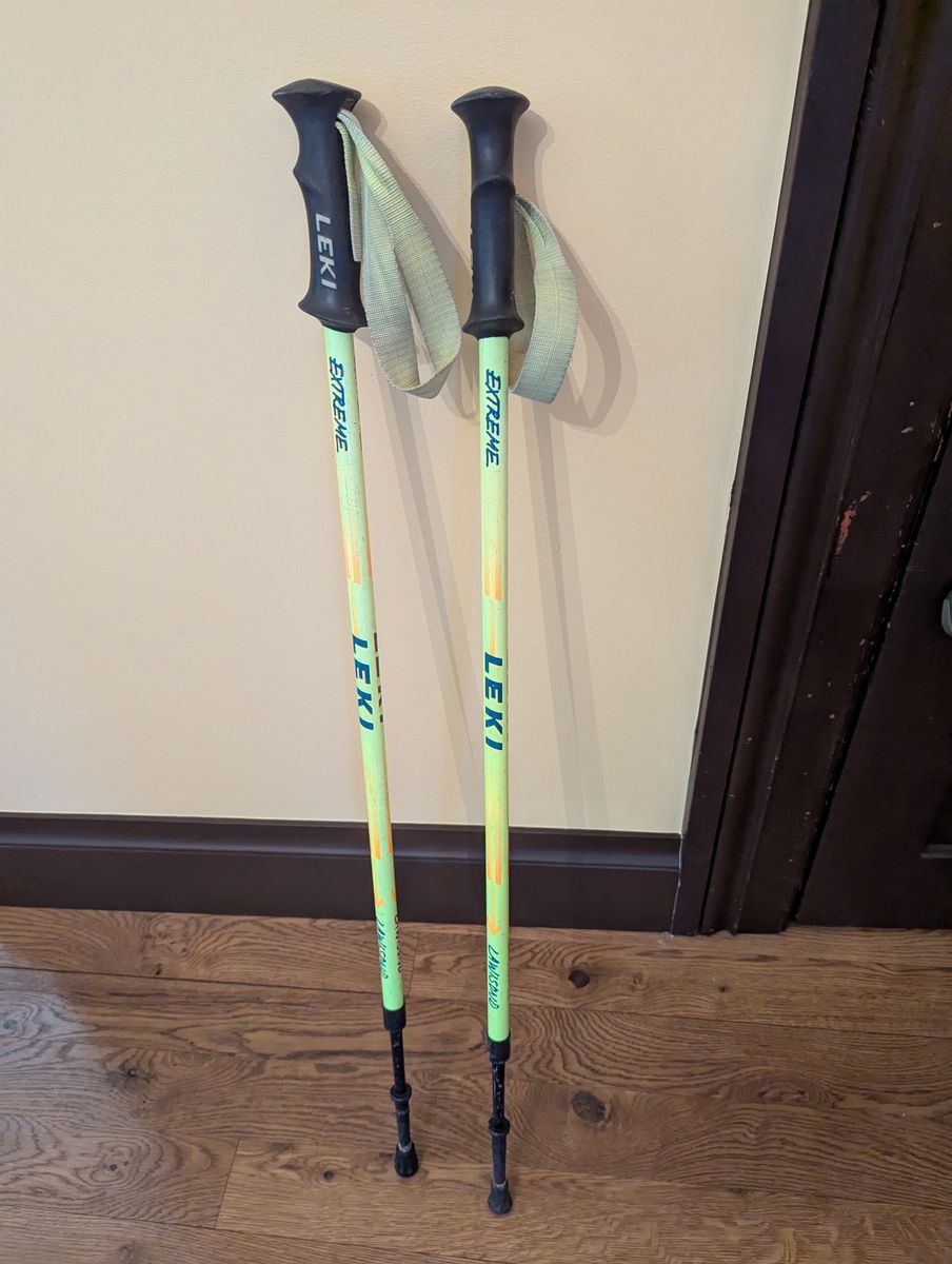 Leki trecking poles, free.