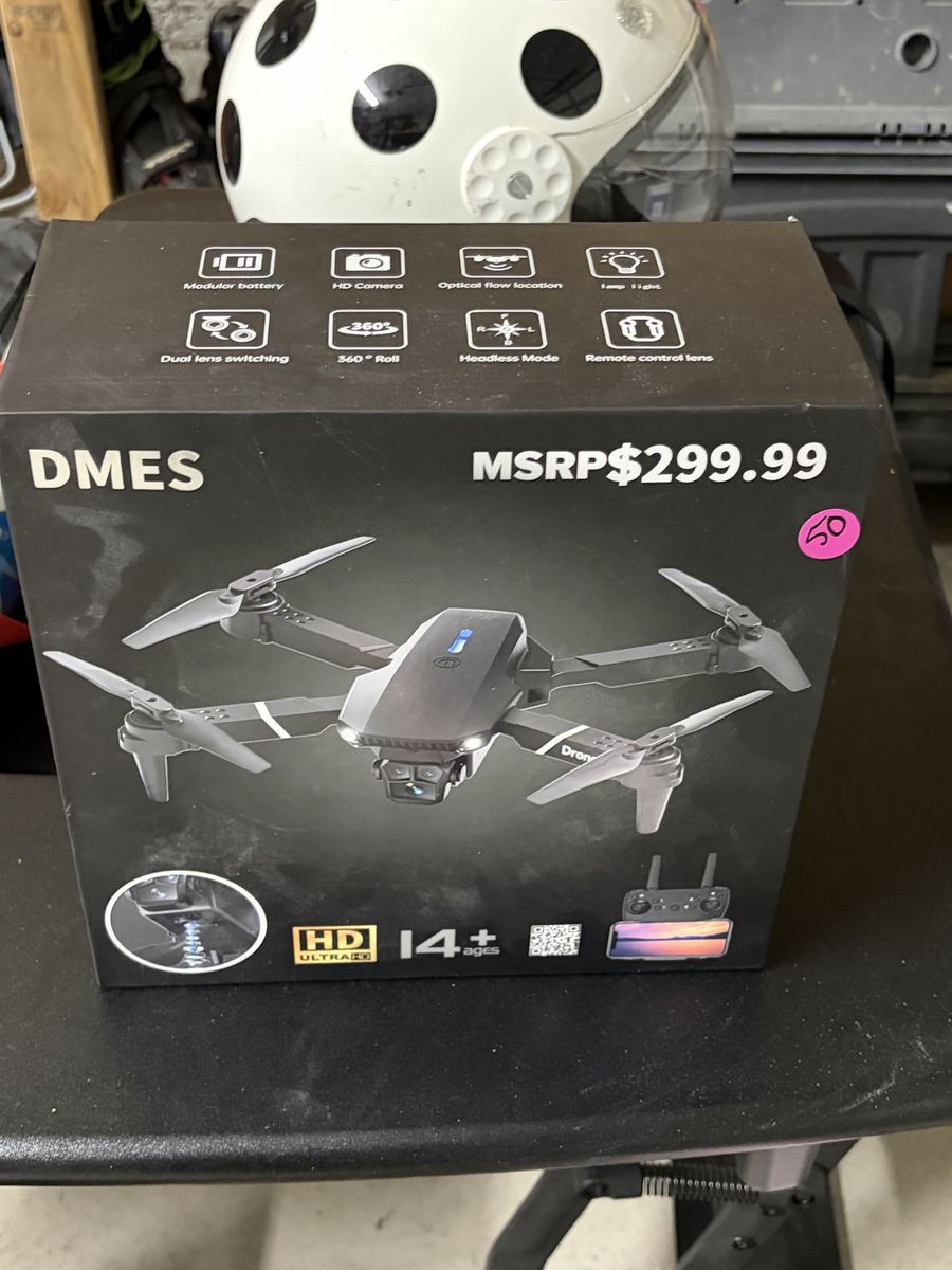 DMES HD Camera Drone - 360° Roll, Headless Mode, Dual Lens Switching, Remote Control Lens