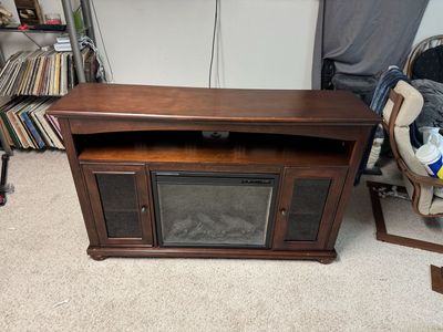 Electric Fireplace TV Stand Media Console with Heater