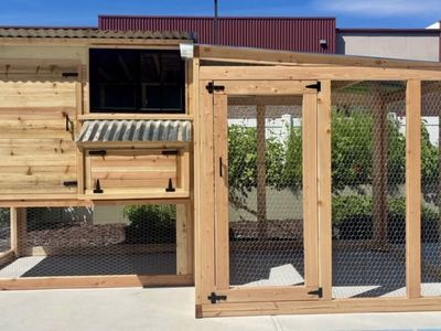 Custom-Built Cedar Chicken Coop with Attached Run