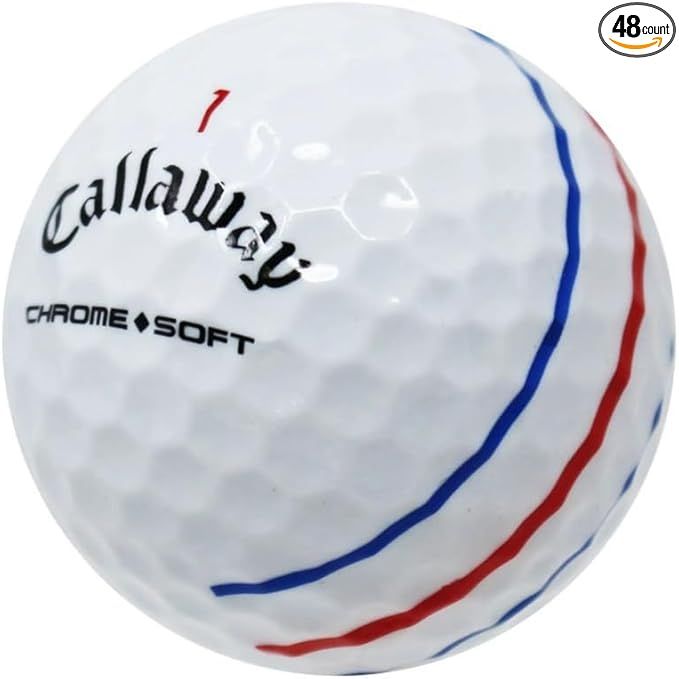 LostGolfBalls - Recycled Chrome Soft Triple Track Golf Balls, Good Condition, AAA Quality for Callaway, White