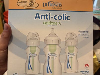 Dr. Brown's Natural Flow Anti-Colic Options+ Wide-Neck Baby Bottle 3-Pack