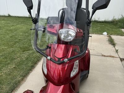 Cozy Trikes LuxuryTon X-1000 4 Wheels Electric Mobility Scooter with with removable canopy and windshield