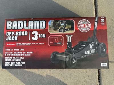 Brand New! Badland 3 Ton Off-Road Jack, designed for lifting heavy trucks, SUVs, ATVs, and UTVs