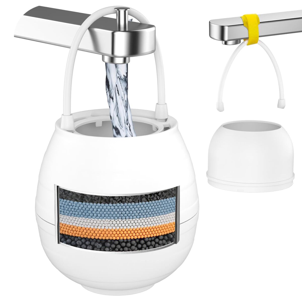 Water Filter for filling baths - softens hard water, removes chlorine, fluoride, & contaminants